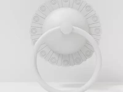 Chinese Style Vintage Door Knocker 9- High Poly 3D Model 3D print model