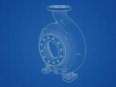 Volute Pump Model 3D print model