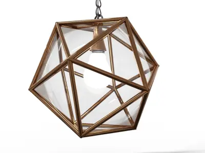 Lamp with bulb Low-poly 3D model