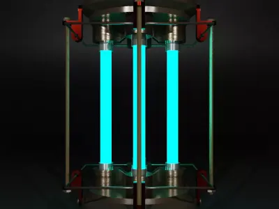 Sci Fi Energy Lamp  Low-poly 3D model