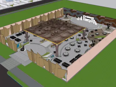 Wedding Hall 3D Model  SketchUp 2025 3D model