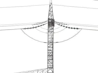 Electricity Pole 21 3D model