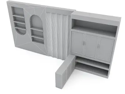 bohemian wall decor 3D Low-poly 3D model