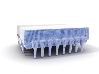 Black Microchip model pack Low-poly 3D model