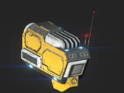 Surveilance Bot Free low-poly 3D model