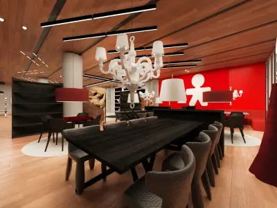 restaurant bar shop concept alessi and marcel wanders Free 3D model