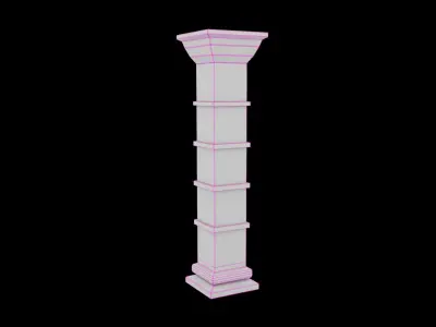 Jade Pillar Low-poly 3D model