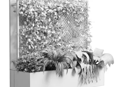 Ivy on Fence fitowall  vertical garden box 01 3D model