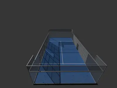 Padel court deluxe Pista de padel deluxe Low-poly 3D model