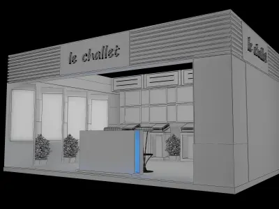  Booth Exhibition Stand a17 3D model