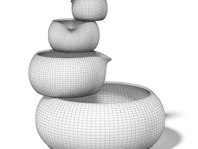 Decorative Pots 3D Model 3D model