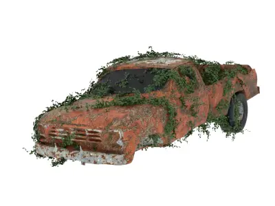 Damaged Rusted Pickup  3D model