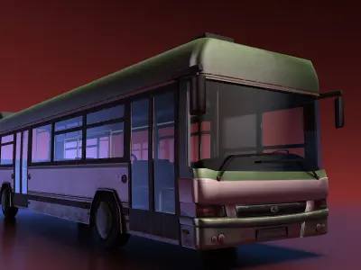City Bus Low-poly 3D model