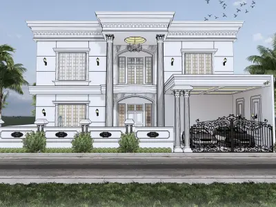 Luxury 2 Floor house design  3D model