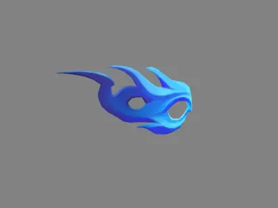 blue eye mask Low-poly 3D model