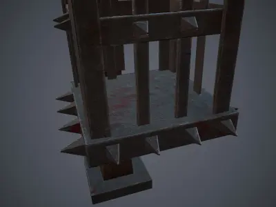 Hanging cage  Free low-poly 3D model