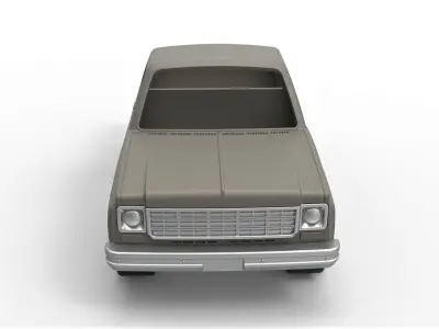 Shell and wheels 1978 Chevrolet C10 Scale 1 to 25 3D print model