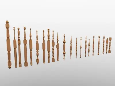 MEGA Handrail Baluster Collections 3D model