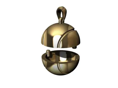 Tennis Ball Hollow Pendant   3D print model