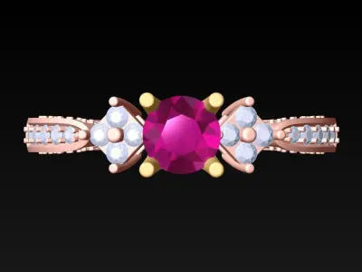 Diamond Ring - Womens Rings - N152433 3D print model