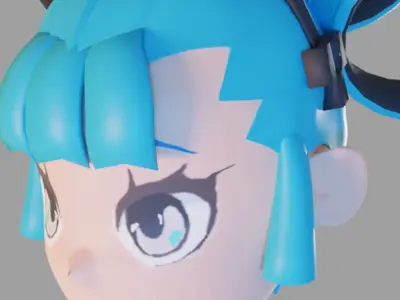 Godot Unofficial Mascot Sophia Low-poly 3D model