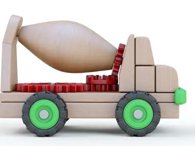 Toy Car Truck Large Concrete Mixer  3D model