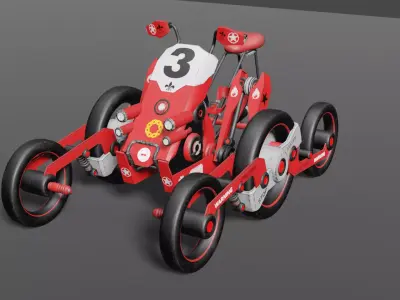 Bike 3d model honda racing bike Low-poly 3D model