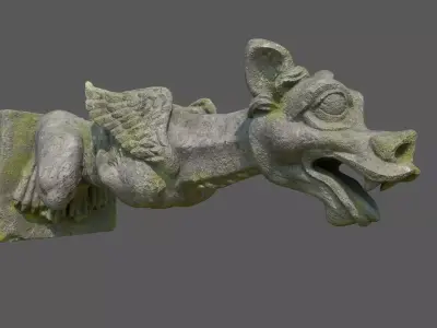 Gargoyle05 Low-poly 3D model