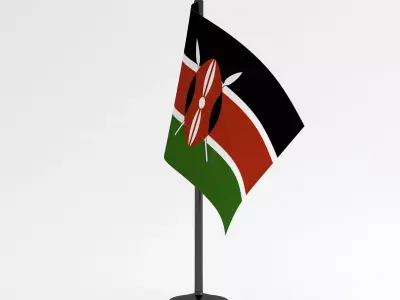 Table Flag Kenya 3D model