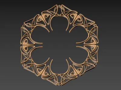 Art Nouveau frame 3D print model