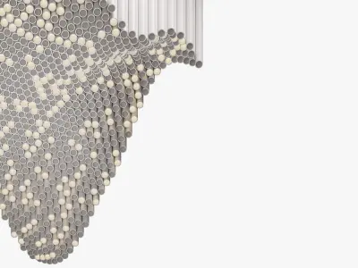 Parametric ceiling made of R70 pipes 3D model