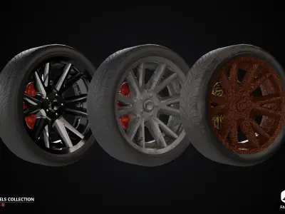 RIMS II - Wheels Collection  - All Formats Low-poly 3D model