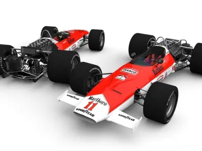 Mclaren M7A Low-poly 3D model