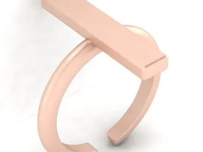 3d-model fashion simple ring 3D print model