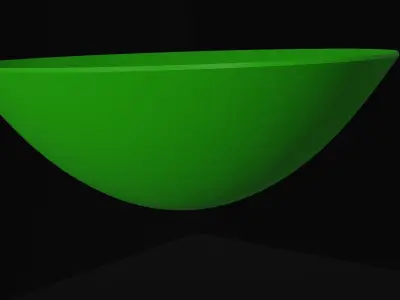 Plate green  3D model Free low-poly 3D model
