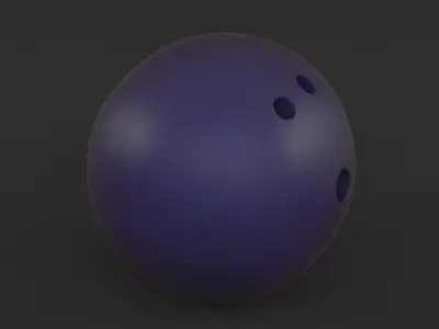 Bowling Ball and Pins 3D model