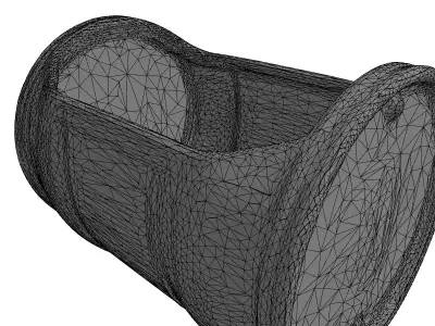 Rusted Cut Metal Barrel Planter Low-poly 3D model