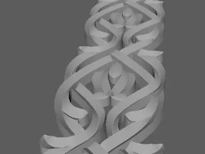 Central decor ornament for furniture 3D model 263