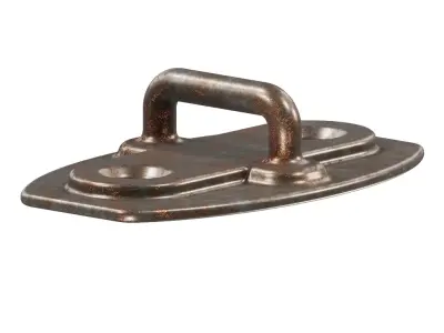 Rusty Car Door Striker Plate 3D model