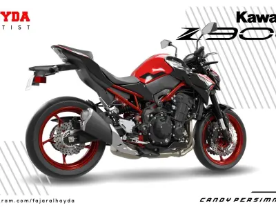 kawasaki Z900 Low-poly 3D model