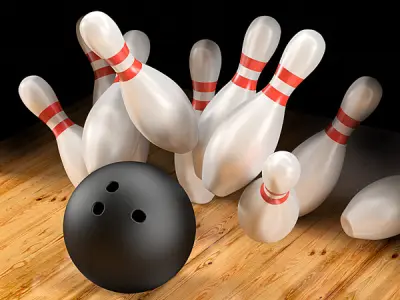 Bowling scene 3D model