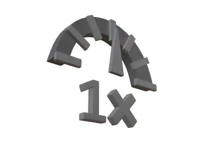 Speed 1 Symbol v1 002 Low-poly 3D model