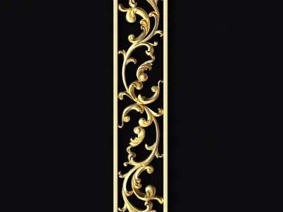 Central decor ornament for furniture 3D model 209