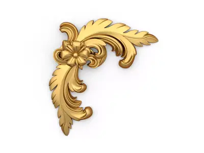 Classic carved corner decor ornament cnc 3d printing stl 10 3D print model