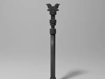 Persian Achaemenid Column Low-poly 3D model