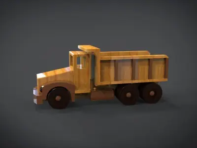 Toy Dump Truck Low-poly 3D model