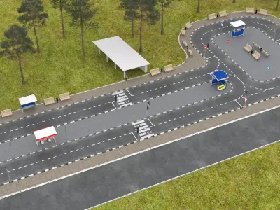 Training auto track 3D model