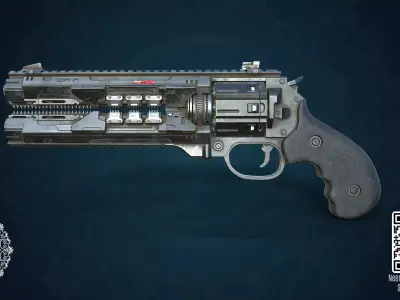 Game Ready Sci Fi Heavy Weapon Low-poly 3D model
