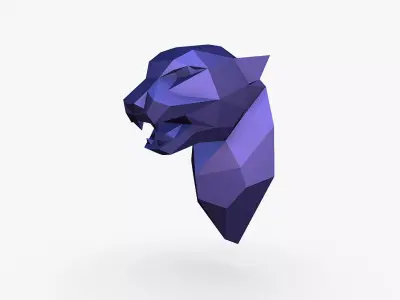 Cheetah head 3D print model