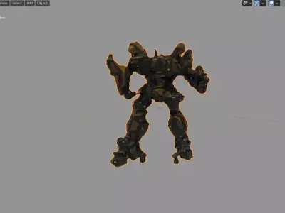 Melted bumblebee transformers debree apocalyptic textured Low-poly 3D model